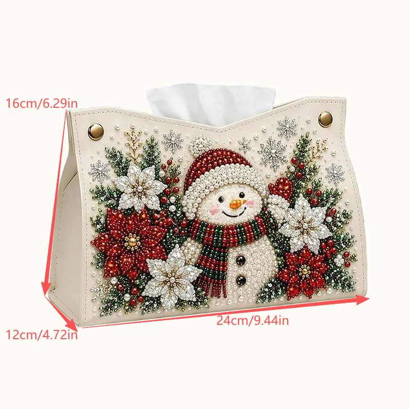 🎄DIY Diamond Painting Tissue Holder -- Double-Sided Christmas Craft, Festive Designs & Everyday Use