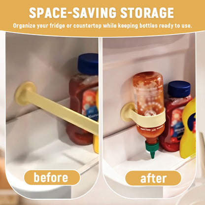 🍯 "No Drop Left Behind" Silicone Bottle Holder: Zero Sauce Waste & Fridge Organizer! 🥫