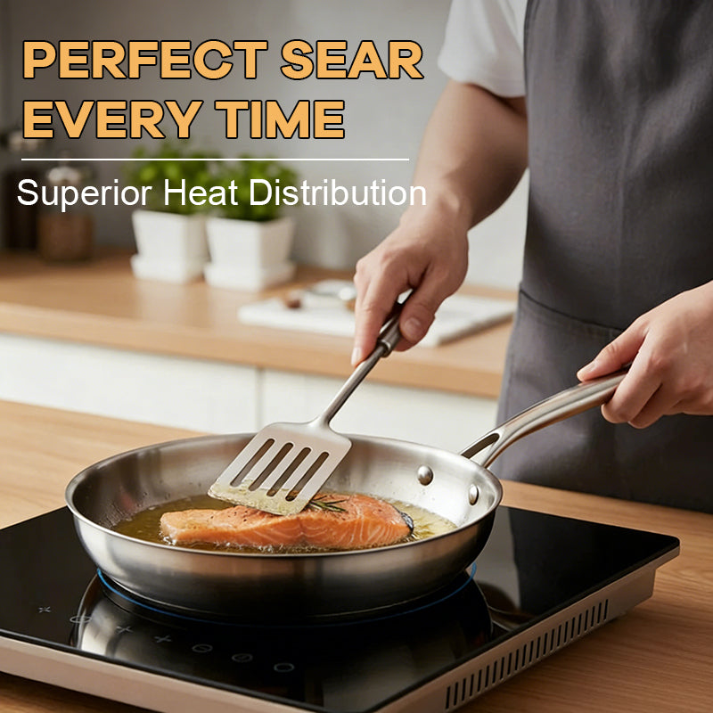 🍳Stainless Steel Non-Stick Frying Pan: Healthy & Versatile for Every Kitchen 🍳