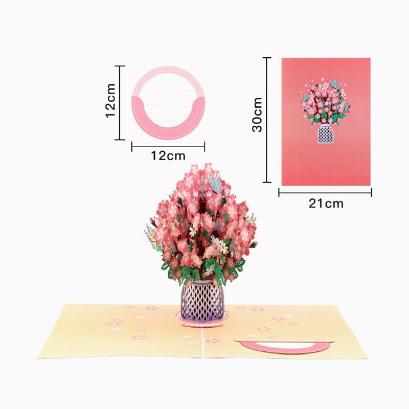 2-in-1 gift and decoration for any occasion 🌸 3D flower bouquet pop-up card