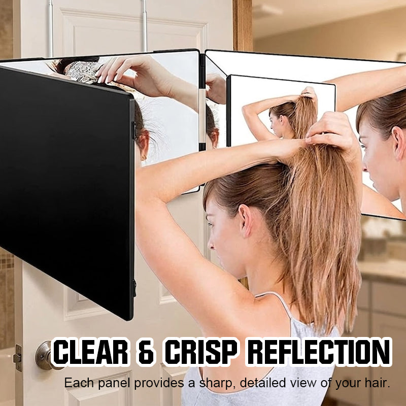 💇‍♀️ See every angle of your hair – tri‑fold salon mirror for perfect DIY cuts! ✨
