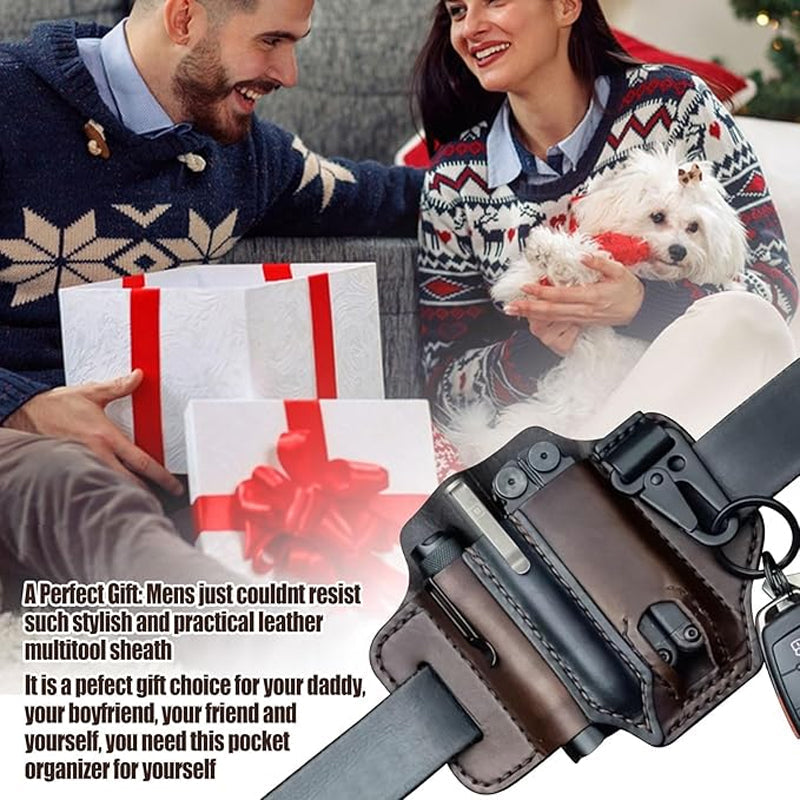 🛠️ Multi Tool Belt Leather Storage Bag 🏕️