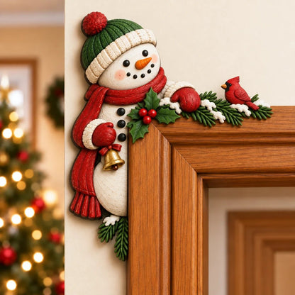 🎄🚪 Christmas Peekaboo Door Frame Corner Decor