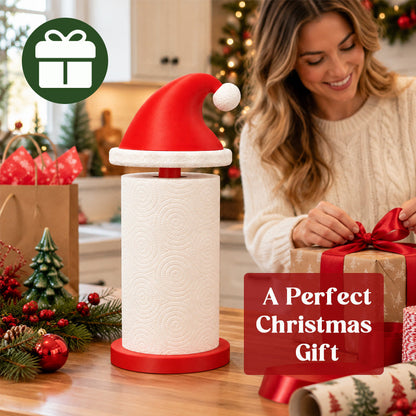 🎅Santa Hat Paper Towel Holder -- Festive 2-in-1 Kitchen Decor & Holiday Gift