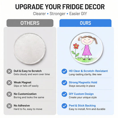 🧲 DIY Clear Acrylic Fridge Magnet Kit: Custom Photo & Art Magnet Maker! ✨