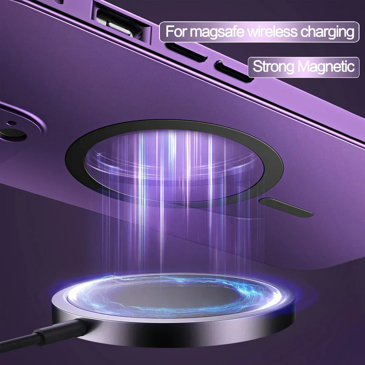 Simple metal magnetic phone case for iPhone