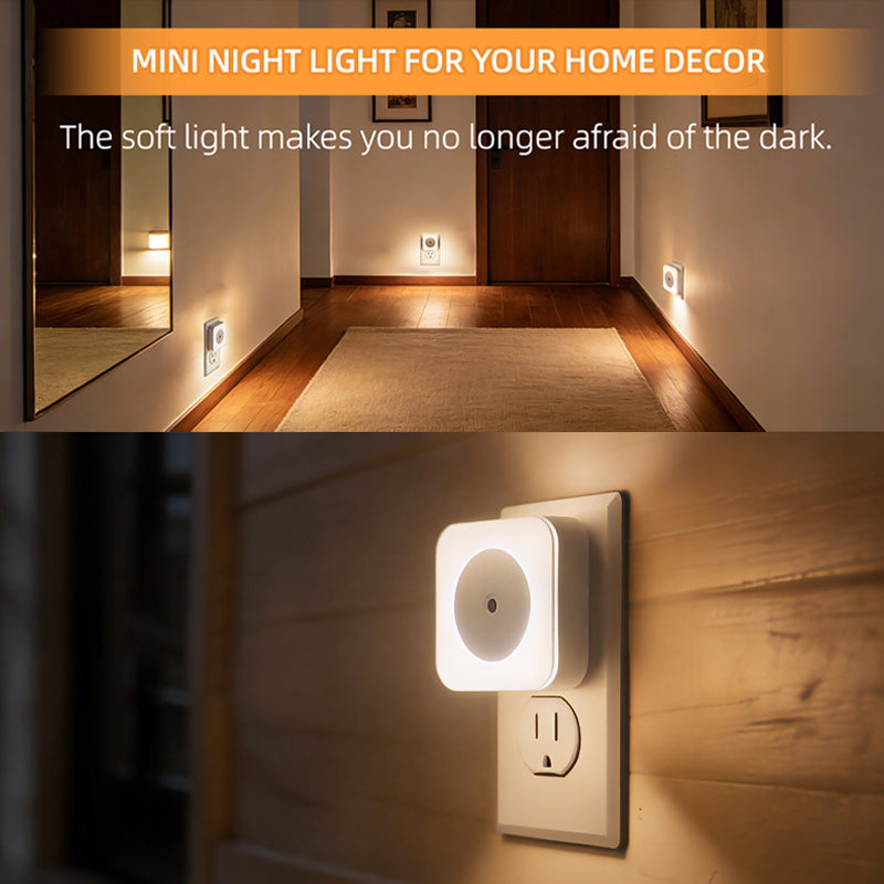 Plug-in LED Night Light with Dusk-to-Dawn Sensor – Energy-Efficient Guide Light for Hallway, Landing & Bedroom