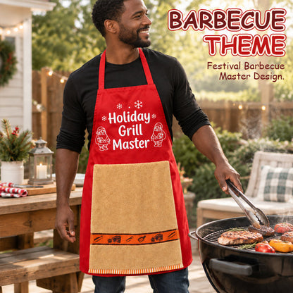 🎄🍖 Fun Christmas BBQ Apron