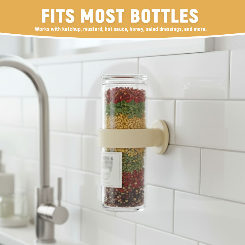 🍯 "No Drop Left Behind" Silicone Bottle Holder: Zero Sauce Waste & Fridge Organizer! 🥫