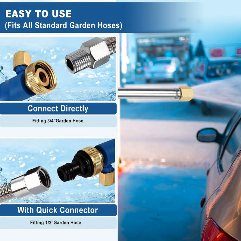 💪 Blast away grime with high pressure – then water your roses with a flick! 🌹🚿