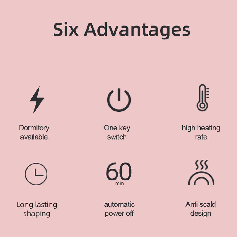 2-in-1 Fluffy Hair Straightening Comb & Curling Iron