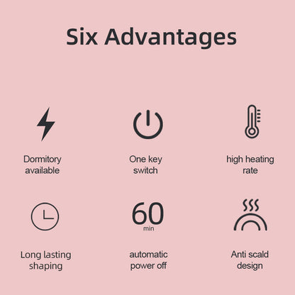 2-in-1 Fluffy Hair Straightening Comb & Curling Iron