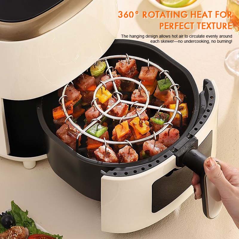 🔥 Air Fryer Skewer Rack | 360° Even Cooking, Crispy & Juicy! 🍢