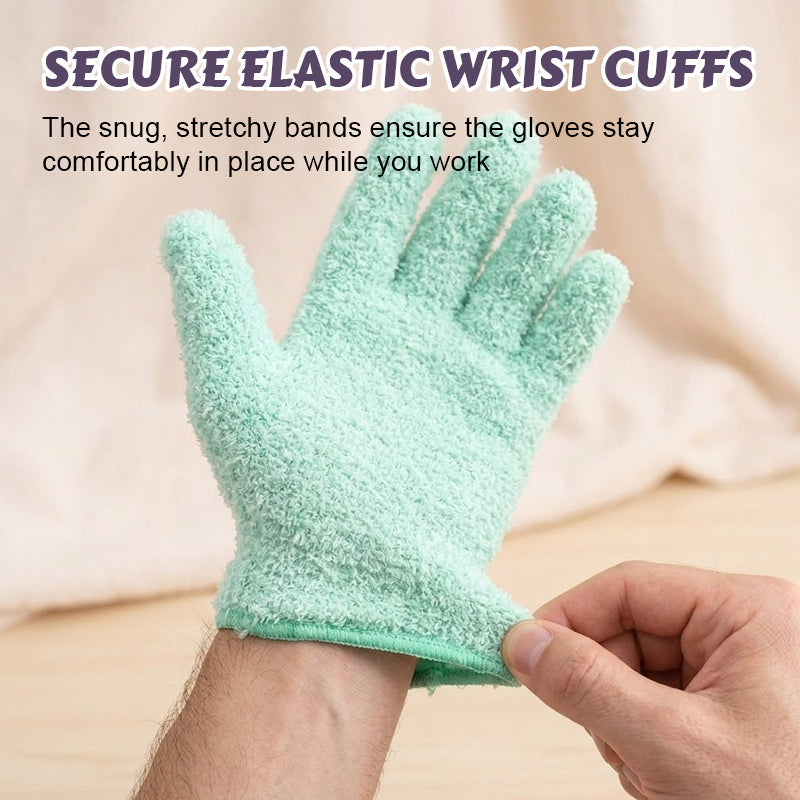 🧤 Dust with a touch – microfiber gloves that grab every speck! ✨