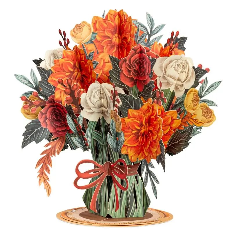 2-in-1 gift and decoration for any occasion 🌸 3D flower bouquet pop-up card