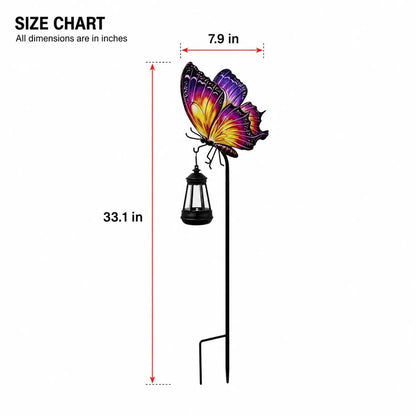 🦋☀️ Solar Butterfly Garden Light — Colourful Wing Decor with Warm Hanging Lantern
