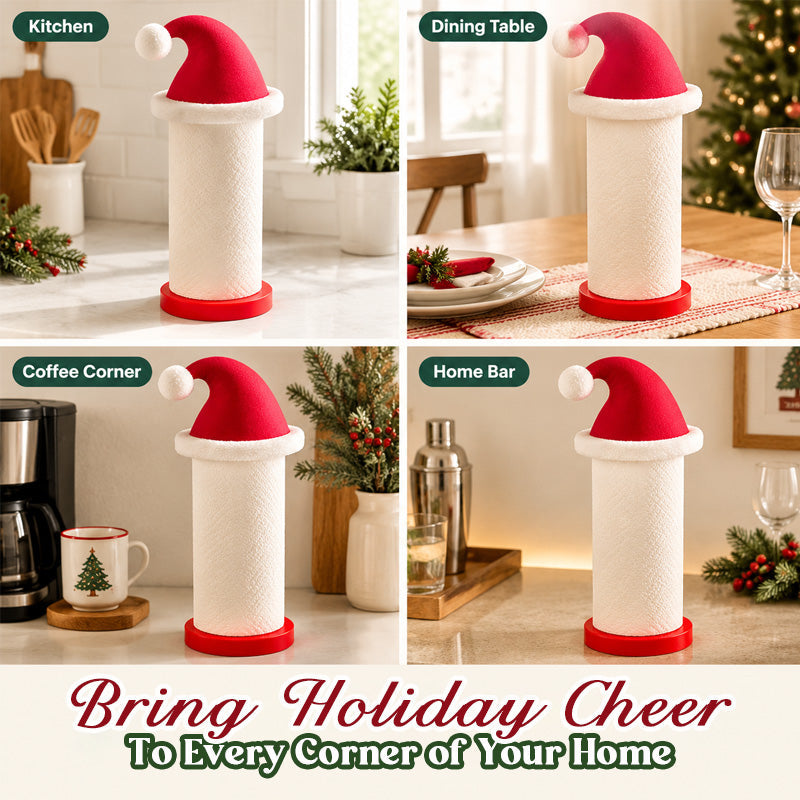 🎅Santa Hat Paper Towel Holder -- Festive 2-in-1 Kitchen Decor & Holiday Gift