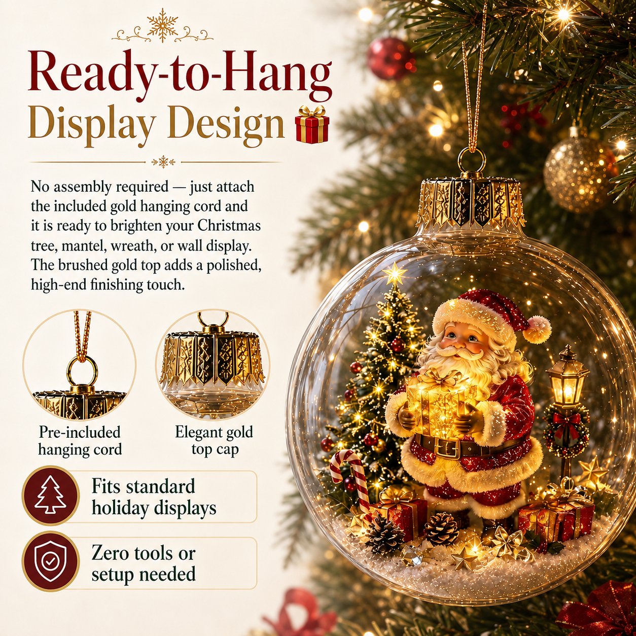 🎄 Lighted Christmas Diorama Globe Ornament: Magical Winter Wonderland Decor! 🎄