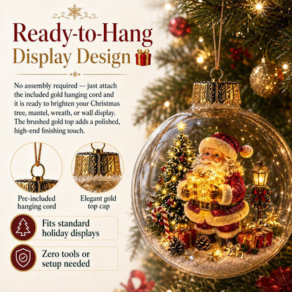 🎄 Lighted Christmas Diorama Globe Ornament: Magical Winter Wonderland Decor! 🎄