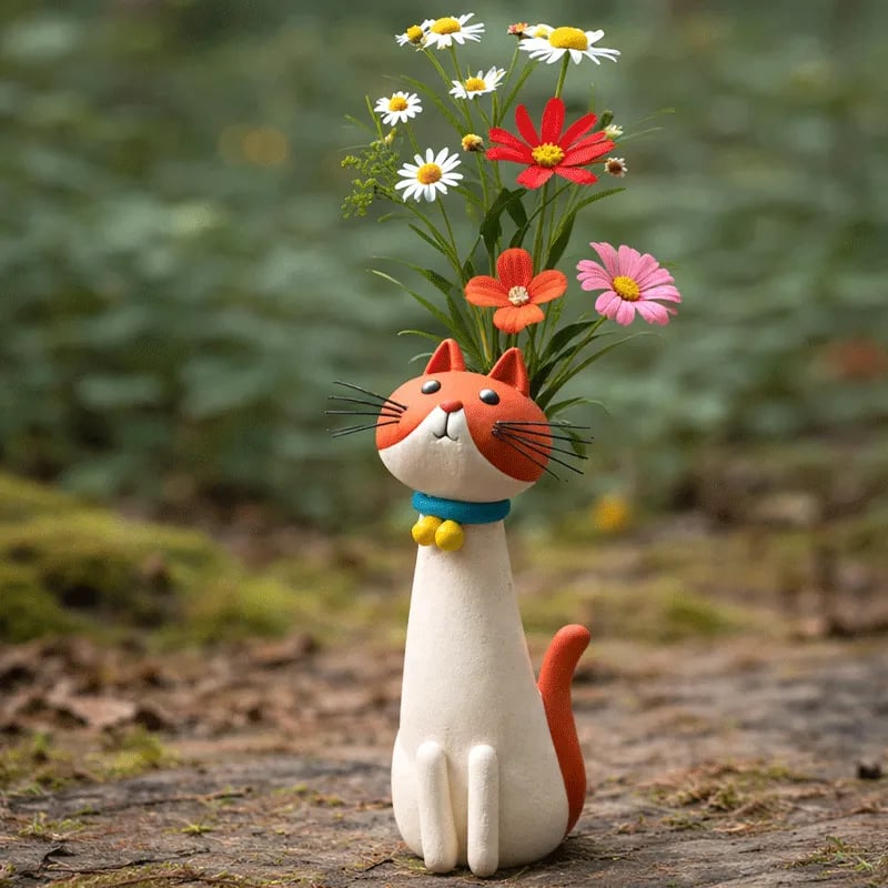 😻 Cats that hold your flowers – because your home needs more purrsonality! 🌼