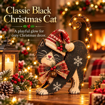 🐱Vintage Christmas Cats -- Nostalgic Hat & Bow Decor