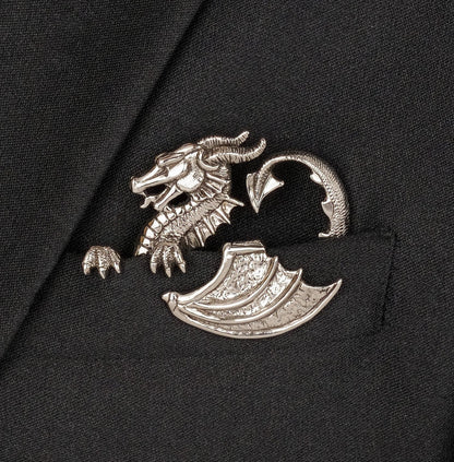 🐊✨ Sculptural Animal Metal Pocket Square