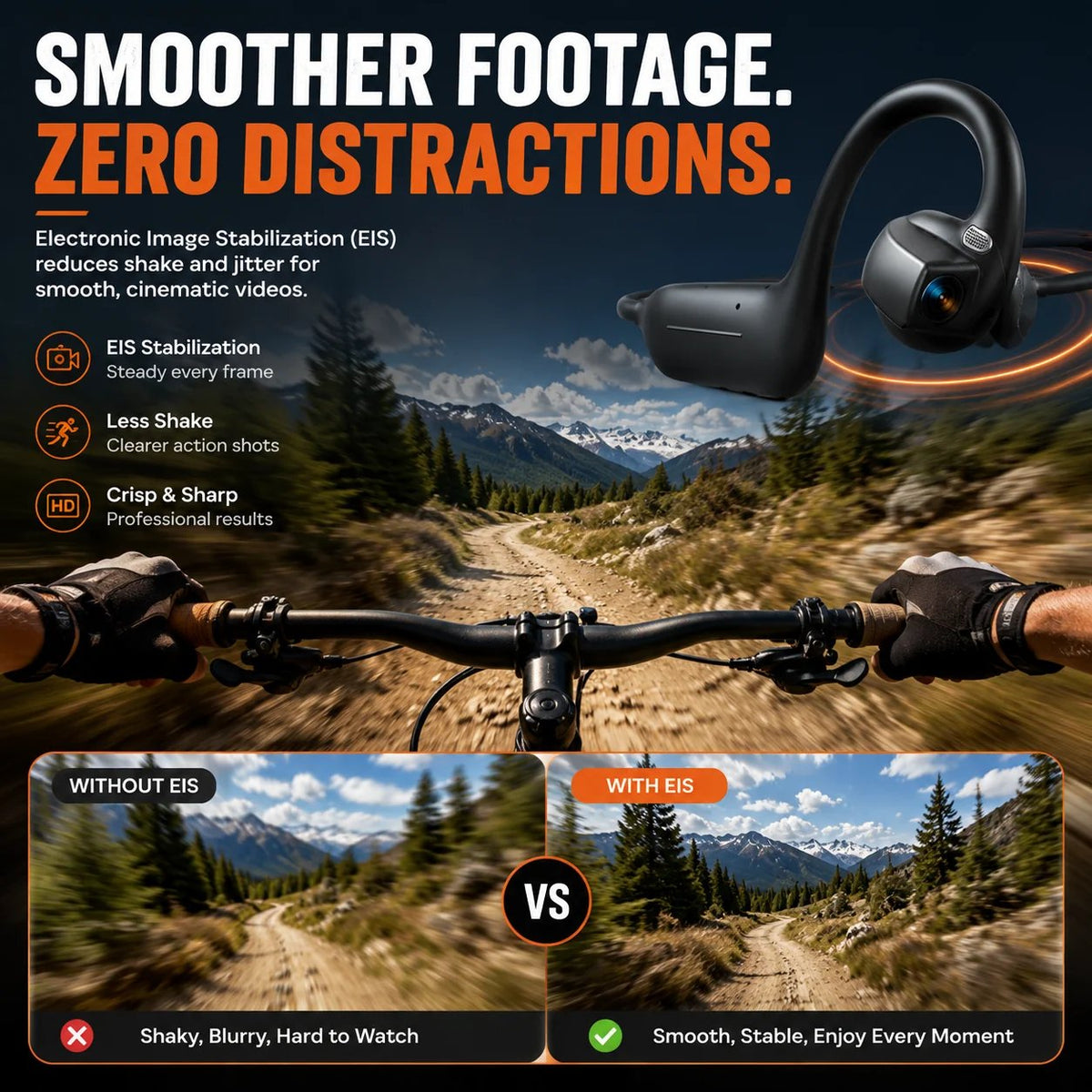 🎧 8MP Smart Camera Open-Ear Headset: Hands-Free POV Video & Audio! 🎥