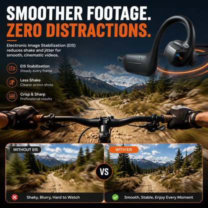 🎧 8MP Smart Camera Open-Ear Headset: Hands-Free POV Video & Audio! 🎥