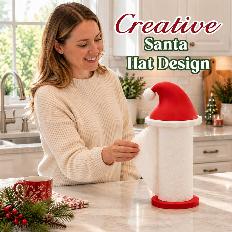 🎅Santa Hat Paper Towel Holder -- Festive 2-in-1 Kitchen Decor & Holiday Gift