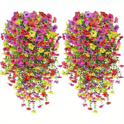 🌿 Cascading daisies & eucalyptus – UV resistant, always in bloom! ☀️