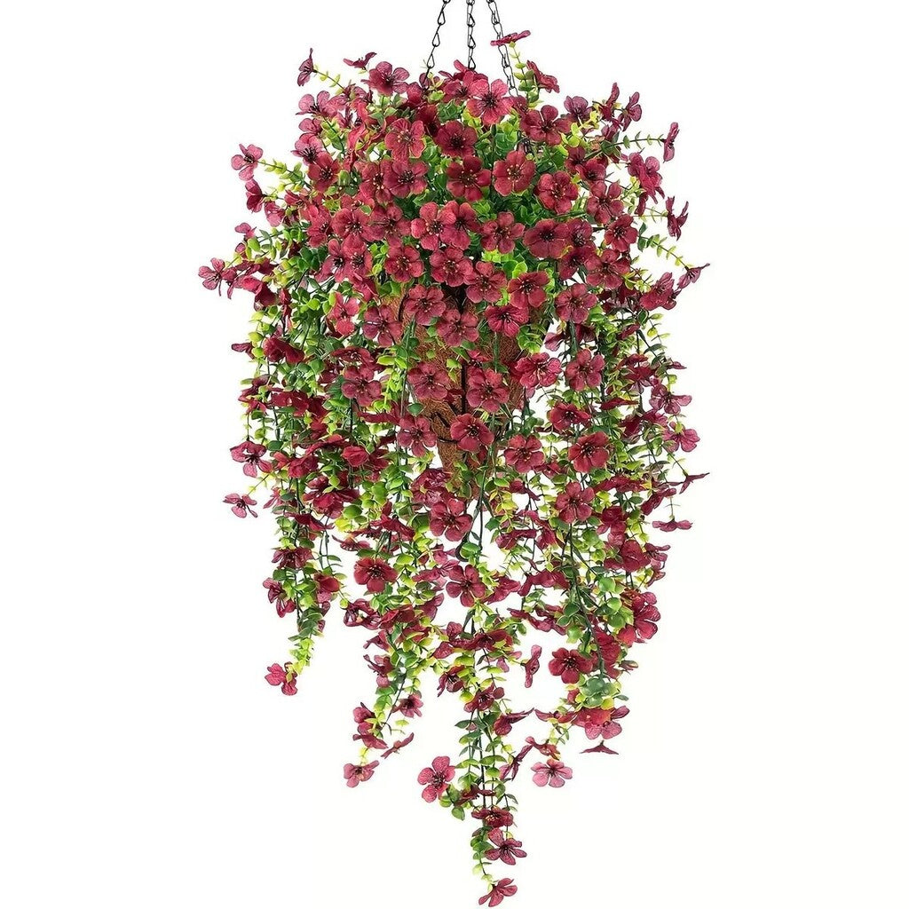 🌿 Cascading daisies & eucalyptus – UV resistant, always in bloom! ☀️