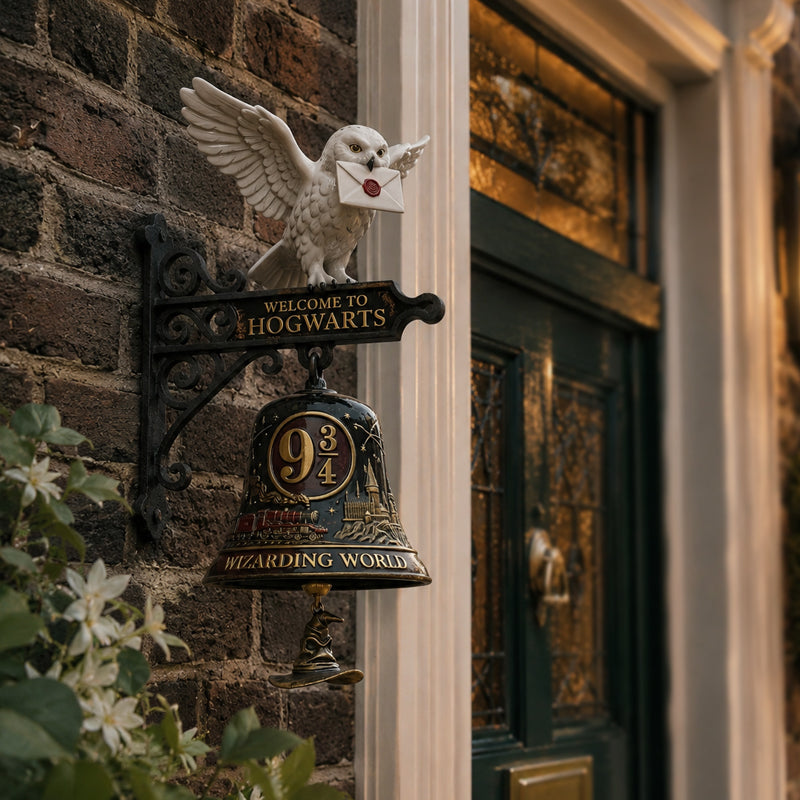 🦉🔔 Enchanted Owl Door Bell — Magical Platform 9¾ Welcome Chime
