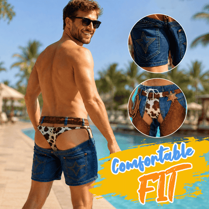 🏖️🤠 Fake Denim? Real Fun — Novelty Swim Shorts