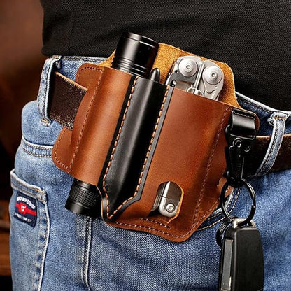 🛠️ Multi Tool Belt Leather Storage Bag 🏕️