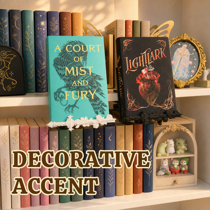📚✨ Floating Book Display Shelf — Magical Floating Look with Decorative Botanical Accent