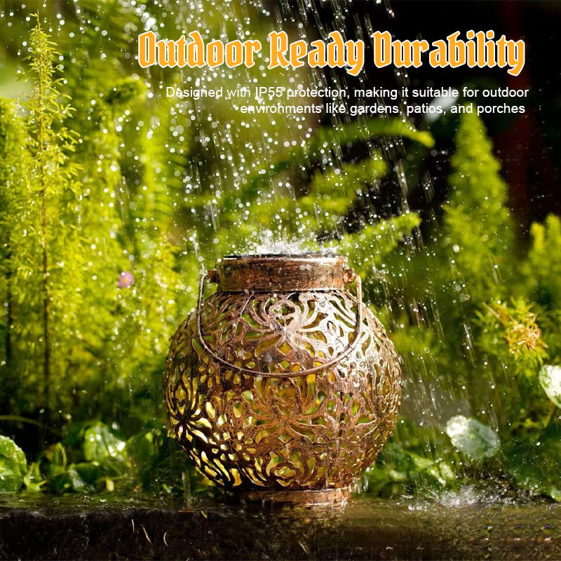 ✨ Transform Your Backyard into a Magical Wonderland! 🌙 Solar Hollow Patterned Lights 🏮