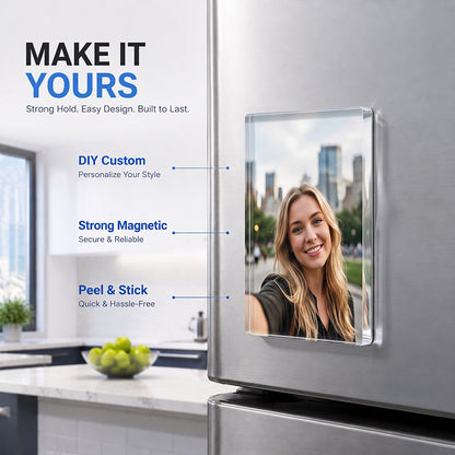 🧲 DIY Clear Acrylic Fridge Magnet Kit: Custom Photo & Art Magnet Maker! ✨