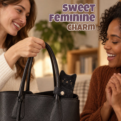 🧸🎀 Cute Bear & Cat Zipper Bag Charm — Playful Storage Pouch for Handbags & Totes