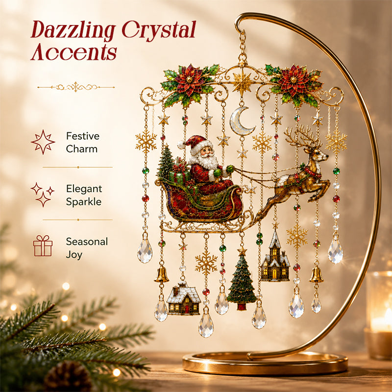 ✨ Christmas Crystal Hanging Ornament: Sparkling Holiday Suncatcher Decor! 🎄