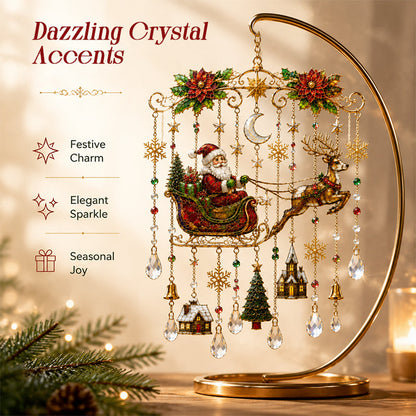✨ Christmas Crystal Hanging Ornament: Sparkling Holiday Suncatcher Decor! 🎄