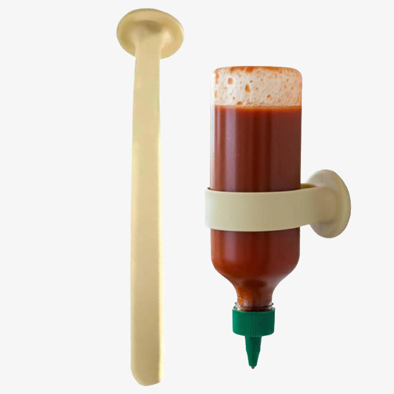 🍯 "No Drop Left Behind" Silicone Bottle Holder: Zero Sauce Waste & Fridge Organizer! 🥫