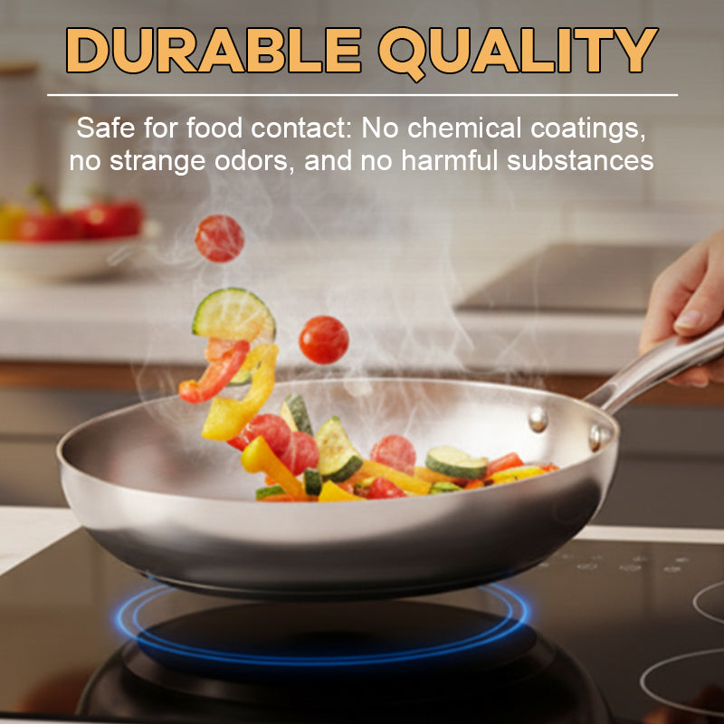 🍳Stainless Steel Non-Stick Frying Pan: Healthy & Versatile for Every Kitchen 🍳
