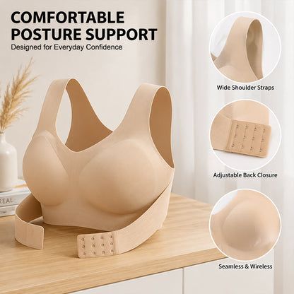 🧘 Women’s Posture Correcting Back-Smoothing Sports Bra: Wireless Support & Front Closure! ✨