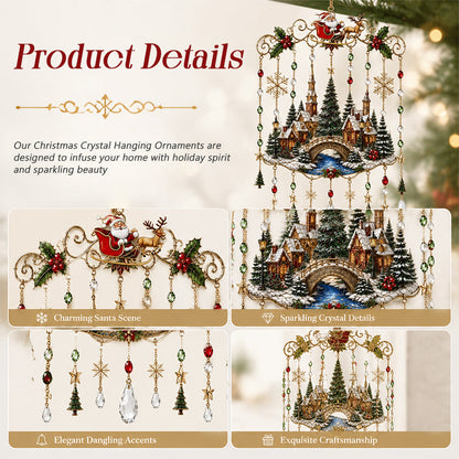 ✨ Christmas Crystal Hanging Ornament: Sparkling Holiday Suncatcher Decor! 🎄