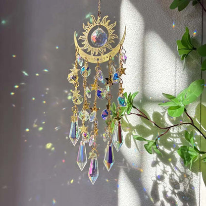 ✨ Golden Flame Moon Crystal Pendant – Your sparkling companion!