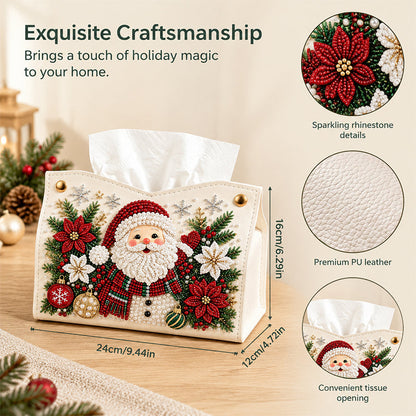 🎄DIY Diamond Painting Tissue Holder -- Double-Sided Christmas Craft, Festive Designs & Everyday Use