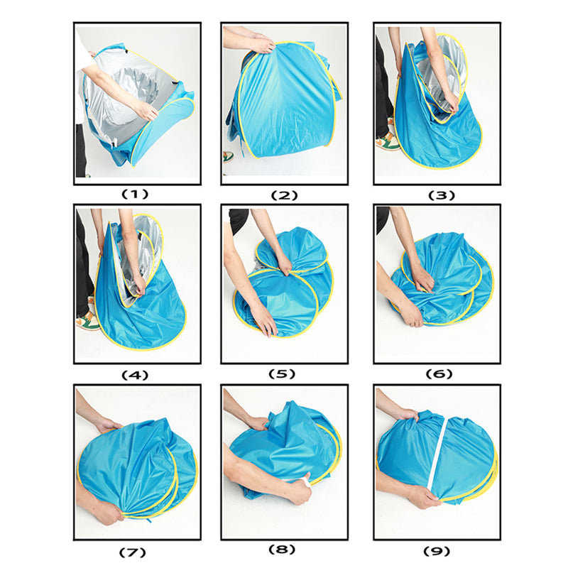 🏖️ Pop-Up Baby Beach Pool Tent: UPF 50+ Sun Shade & Mini Pool! ☀️