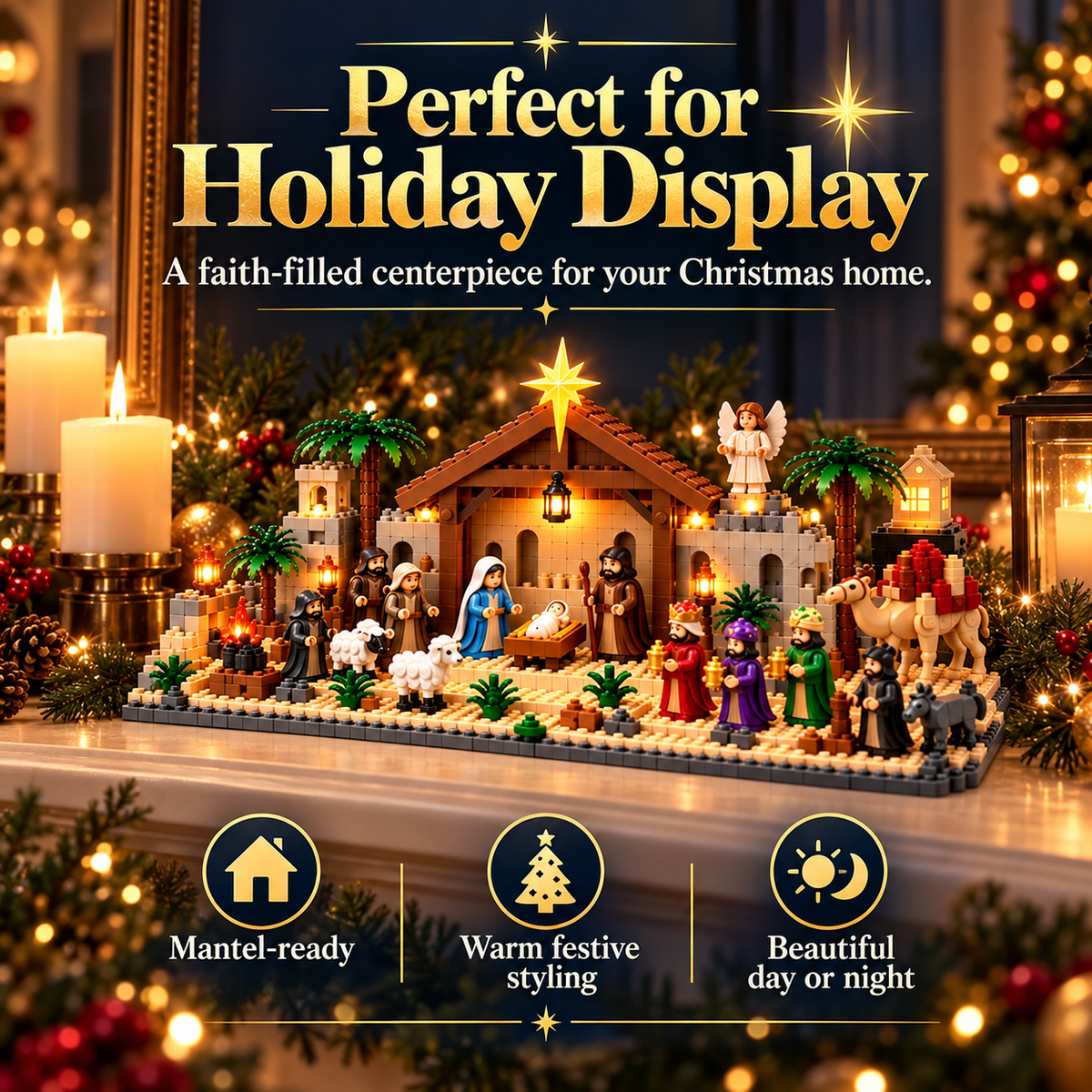 ⭐ AmenBricks Nativity Advent Calendar — 24-Day Buildable Christmas Countdown