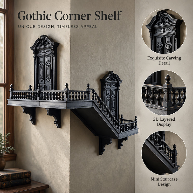 🏛️ Mini Staircase Wall Decor — Dramatic Corner Accent with Vintage Charm