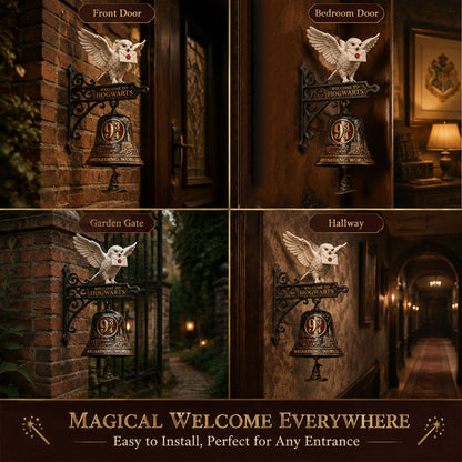 🦉🔔 Enchanted Owl Door Bell — Magical Platform 9¾ Welcome Chime